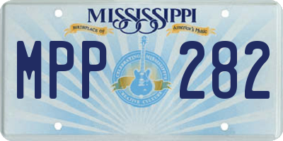MS license plate MPP282
