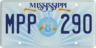 MS license plate MPP290