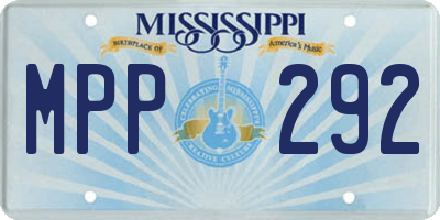 MS license plate MPP292