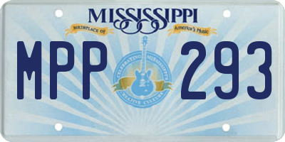 MS license plate MPP293
