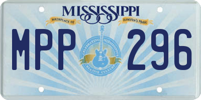 MS license plate MPP296