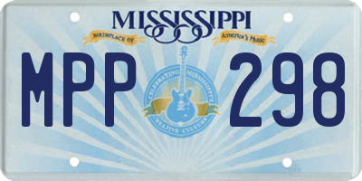 MS license plate MPP298