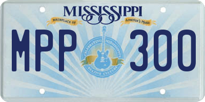 MS license plate MPP300
