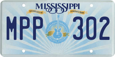 MS license plate MPP302