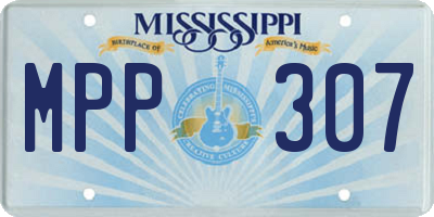 MS license plate MPP307