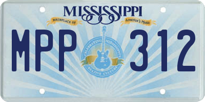 MS license plate MPP312