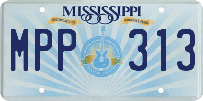 MS license plate MPP313