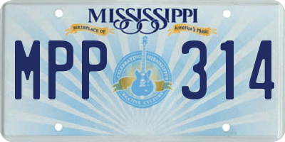 MS license plate MPP314