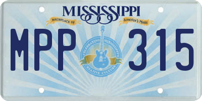 MS license plate MPP315