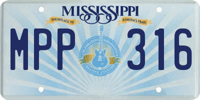 MS license plate MPP316