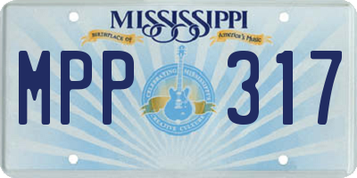 MS license plate MPP317