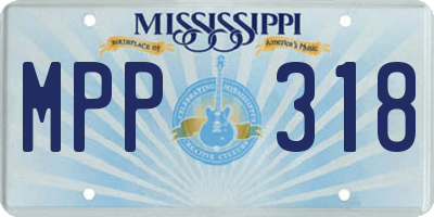 MS license plate MPP318