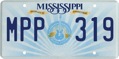 MS license plate MPP319