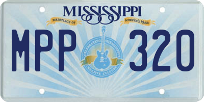 MS license plate MPP320