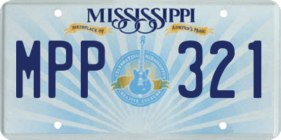 MS license plate MPP321