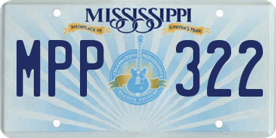MS license plate MPP322