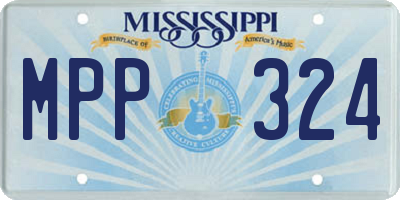 MS license plate MPP324
