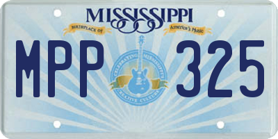 MS license plate MPP325