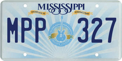 MS license plate MPP327