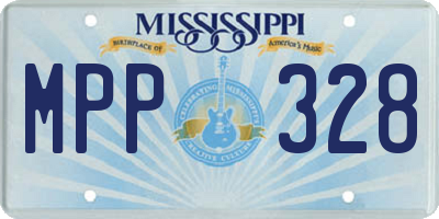MS license plate MPP328