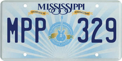MS license plate MPP329