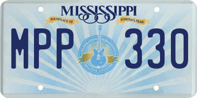 MS license plate MPP330