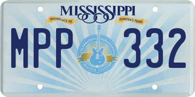 MS license plate MPP332