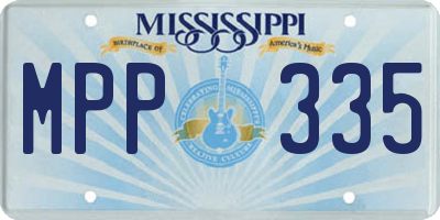 MS license plate MPP335