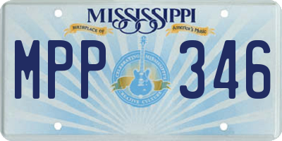 MS license plate MPP346