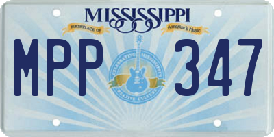 MS license plate MPP347