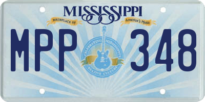 MS license plate MPP348