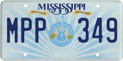 MS license plate MPP349