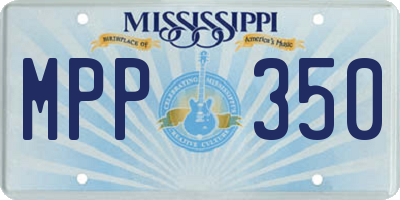 MS license plate MPP350