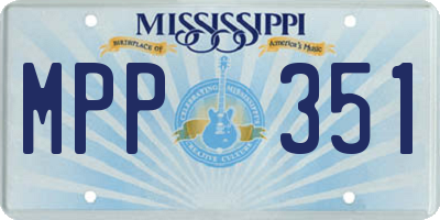 MS license plate MPP351