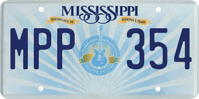 MS license plate MPP354