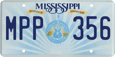 MS license plate MPP356