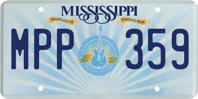 MS license plate MPP359