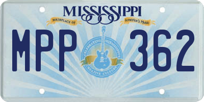 MS license plate MPP362