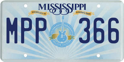 MS license plate MPP366