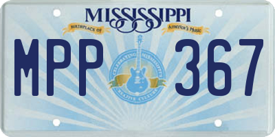 MS license plate MPP367