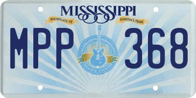 MS license plate MPP368