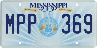 MS license plate MPP369