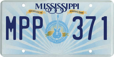 MS license plate MPP371