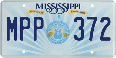 MS license plate MPP372