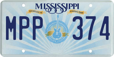 MS license plate MPP374