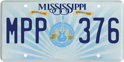MS license plate MPP376