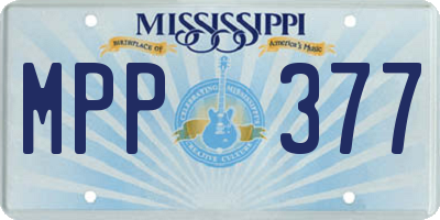 MS license plate MPP377