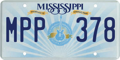 MS license plate MPP378