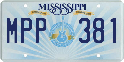 MS license plate MPP381