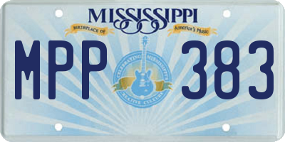 MS license plate MPP383